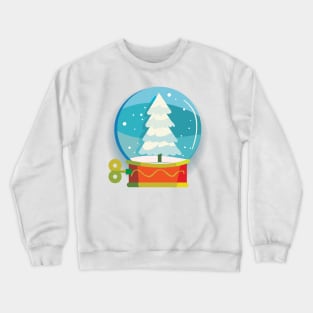 Glass ball with a Christmas tree Crewneck Sweatshirt